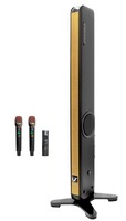100W SIX-SPEAKER TOWER KARAOKE SYSTEM WITH 2 PRO WIRELESS MICROPHONES FOR SMART TV AND PHONE/TABLET